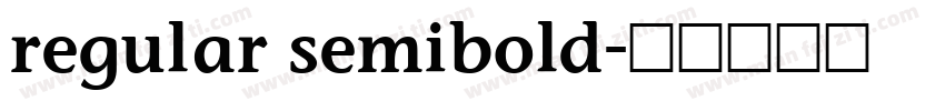 regular semibold字体转换
